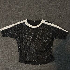 Black and Silver Sequin Women's Sweater